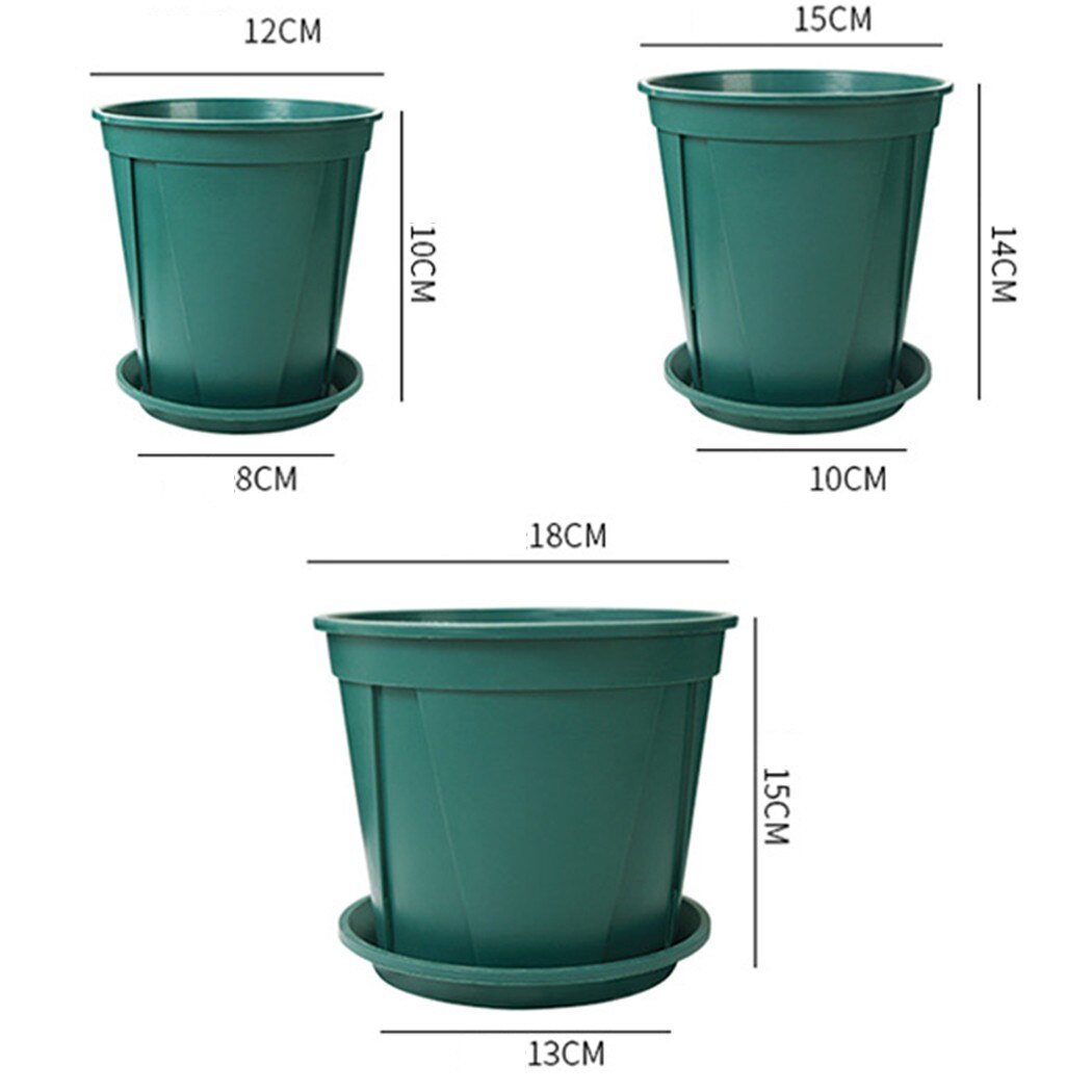 Thickened Green Mountain Root Pot Rose Clematis Planting Pot Nursery Breathable Green Plant Gallon Flower Pot With Tray