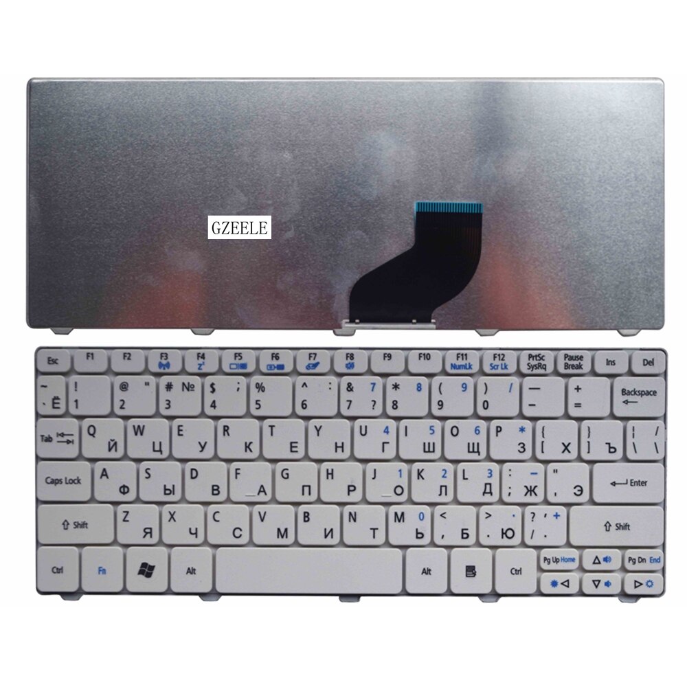 RU russian laptop Keyboard for Acer Packard Bell Dot SPT 723 SE SE2 SE3 SC PAV80 black white Notebook Replacement