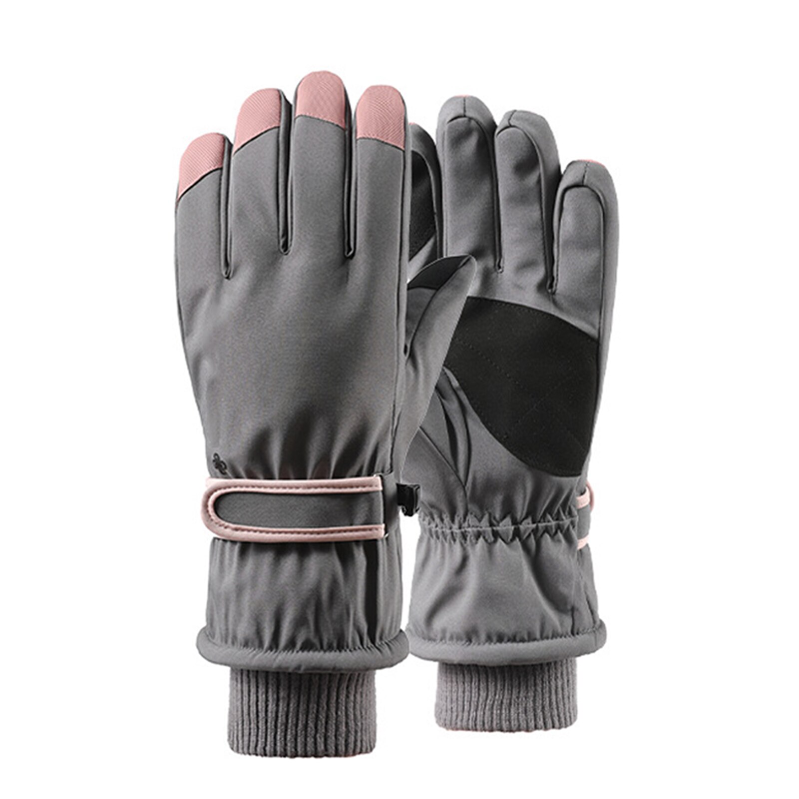 Waterdichte winter warme handschoenen sneeuw ski handschoenen snowboard handschoenen motorrijden winter touchscreen handschoenen  zj55: Grijs b