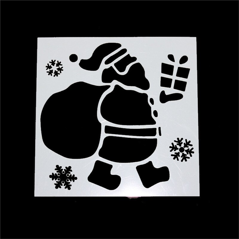 1pc Stencils DIY Merry Christmas Decorations for Home Drawing Cut Template Kids Painting Album Scrapbooking Stationery Supplies: 6