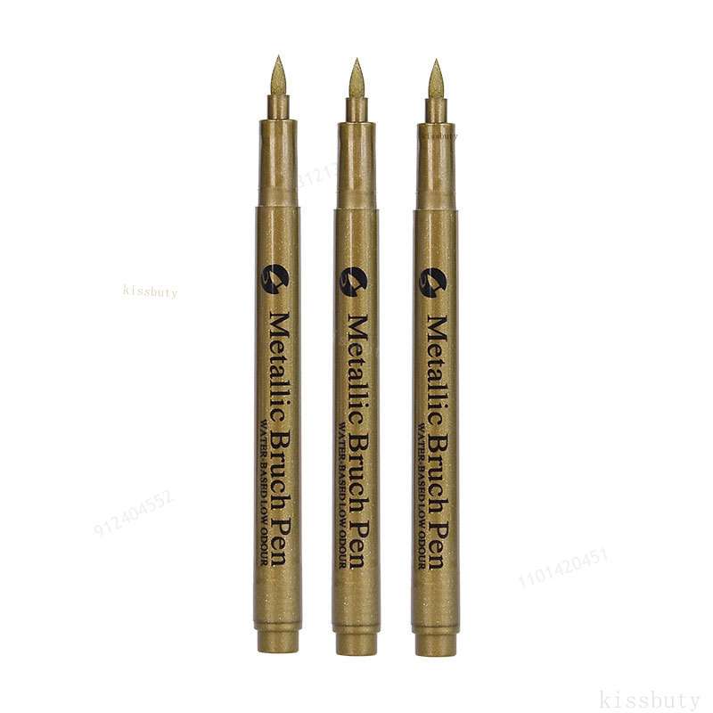 Rotulador metálico resaltado, rotulador de pintura permanente impermeable blanco dorado para roca, taza, cerámica, vidrio, suministros de pintura DIY: Azul marino