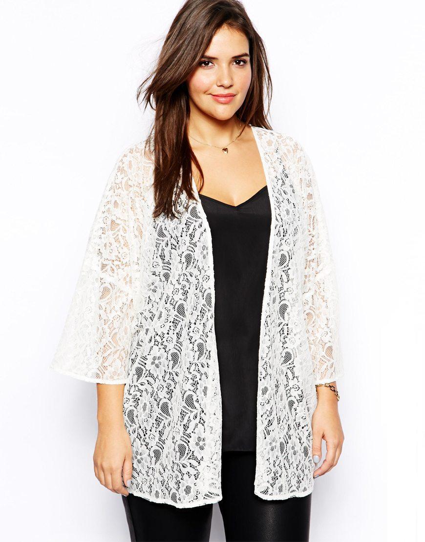 UUG Plus Size Women Lace Cardigan 4xl 5xl Women Large Sizes Black Coat Lace Long Shrug Lady Clothing XXXL Lady Big Clothes Lace: White / 5XL