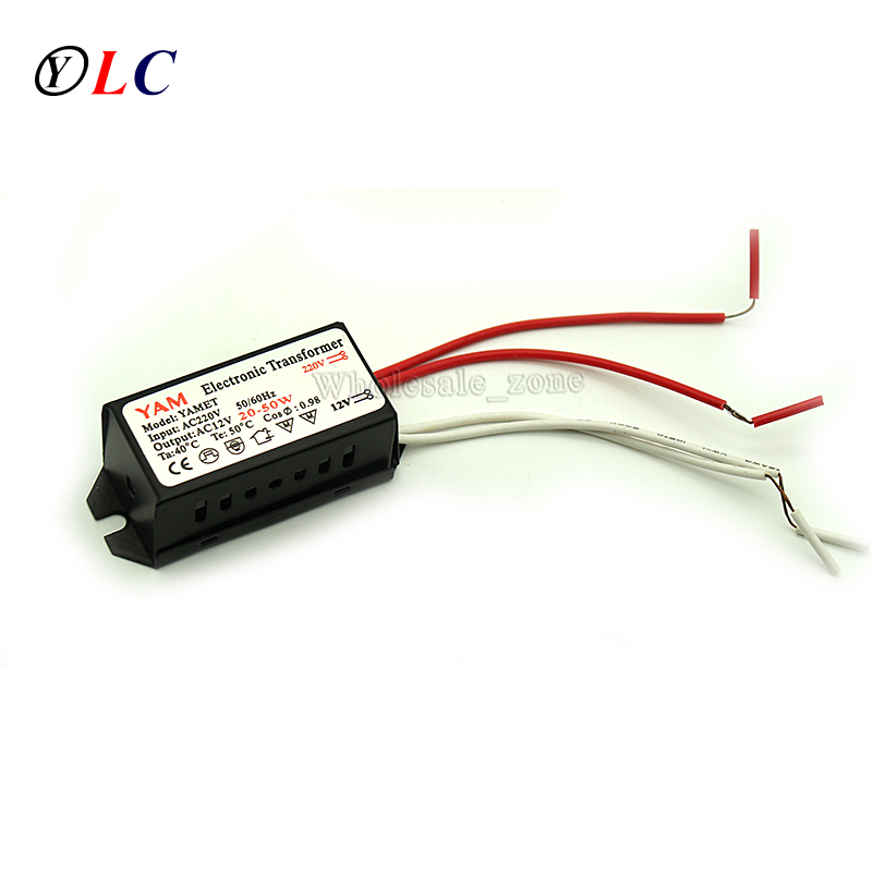 20W - 50W 220V to 12V YAM2050 Halogen Light G4 Quart Bulb LED Driver Power Supply Converter Electronic Transformer