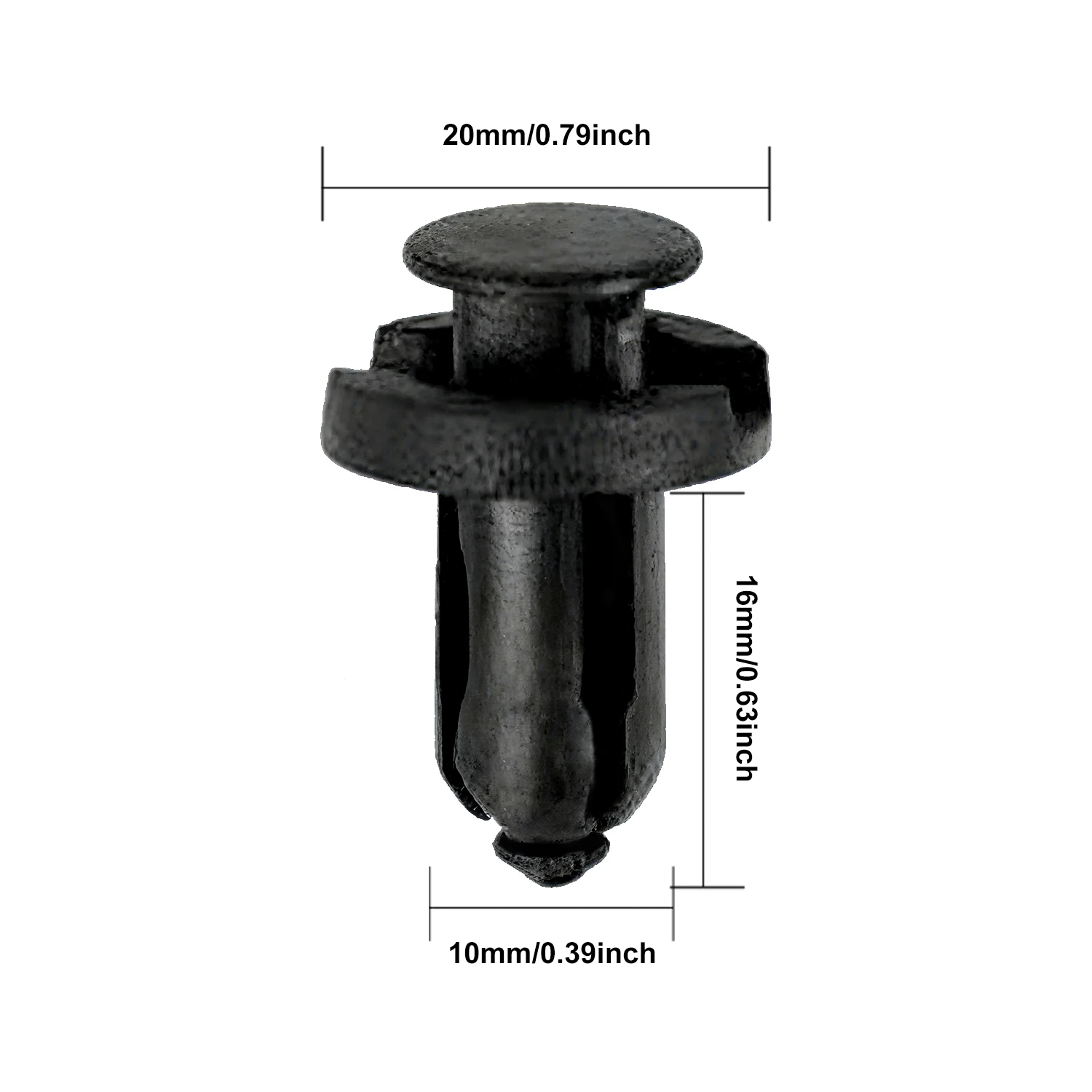 20/100 stuks 6-10mm- gats plastic klinknagels bevestigingsclip zwart auto deurpaneel bevestigingsclip autoaccessoire: Paars