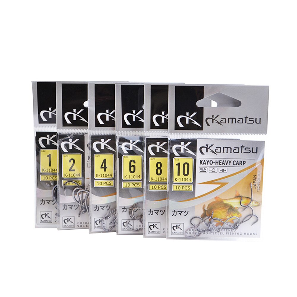 Haczyk wędkarski NGB 10PCS ze stali wysokowęglowej 1 # 2 # 4 # 6 # 8 # 10 # Haczyk pojedynczy z oczkiem, karpiowy, na suma, sprzęt wędkarski.