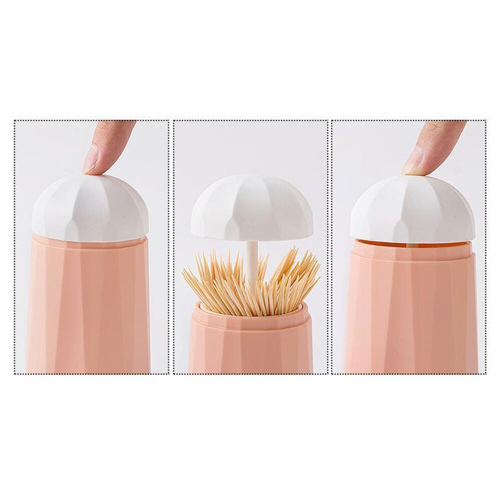 Nordic Toothpick Holder Automatic Press Dispenser For Cotton Swab Case Organizer