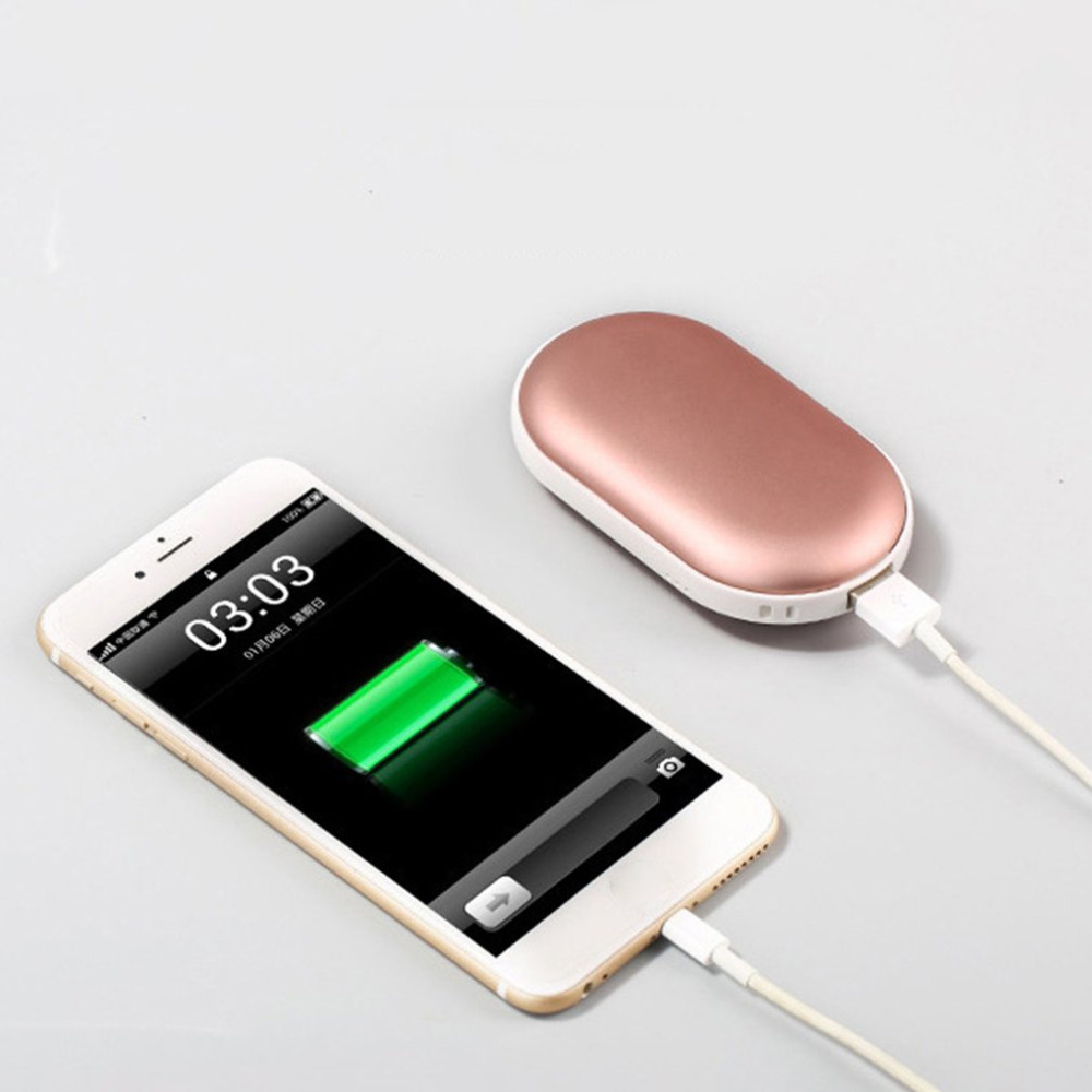 2 in 1 söpöä ladattavaa usb-kädenlämmitintä ja 4000ma varavirtalähdettä 5v minikokoista kannettavaa ja pitkäikäistä taskukädenlämmitintä