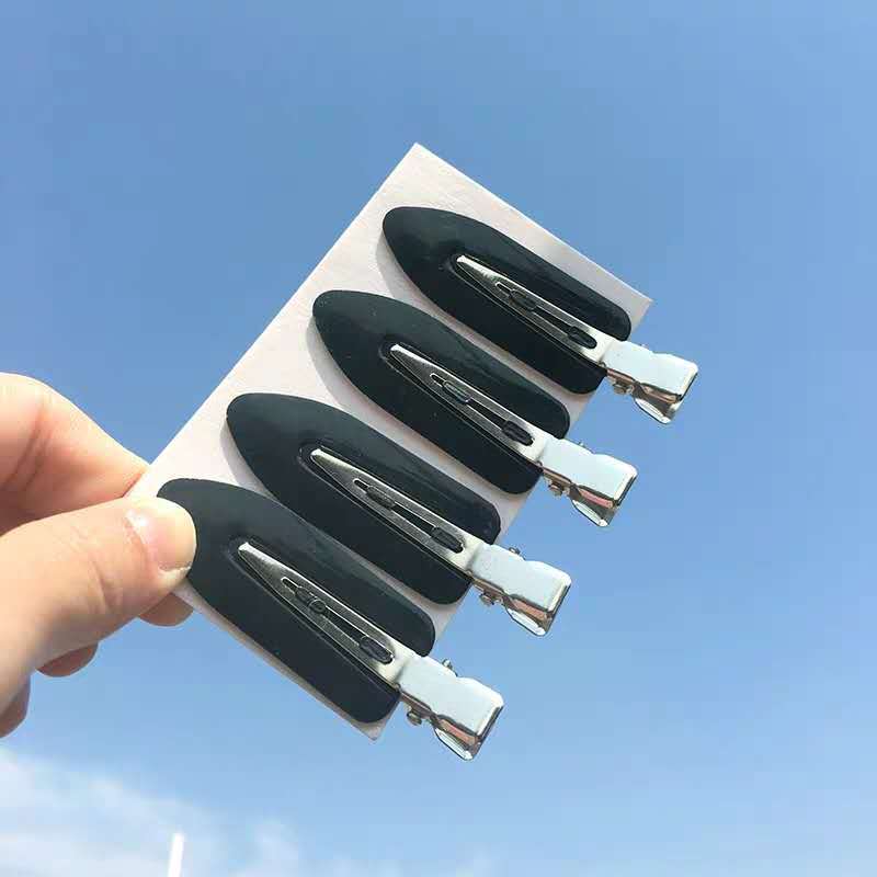 4PCS Hair Clips Women Makeup Hair Styling Bangs Clip Seamless Bend No Crease Mark Hair Clips: B