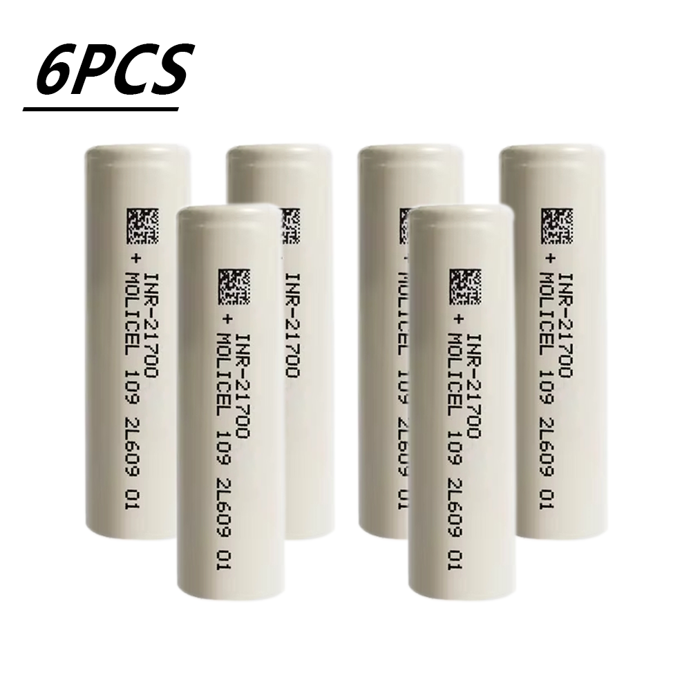 1-10 pcs inr 21700 battery 21700-50e 3,7 v 5000 mah super large capacity lithium-ion battery 5000 mah rechargeable batteries + charger: Beige