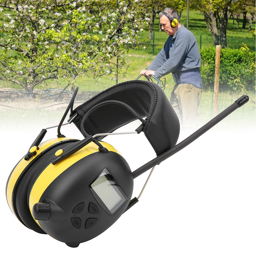 Electronic Noise Reduction Earmuff Hearing Protector Headphone Digital AM / FM Radio Stereo Hearing Protection Ear Muffs