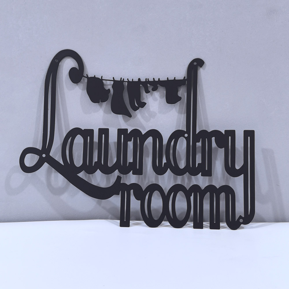 Laundry Room Decor Sign Abstract Metal Wall Art Decoration Living Room Bedroom Versatile Hanging Decor