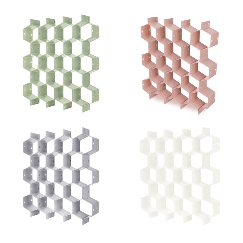 Drawer Divider Organizer 8pcs DIY Plastic Grid Honeycomb Drawer Divider Box 72XF