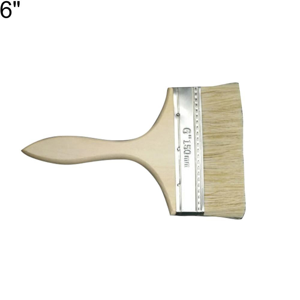 Multi-Use Thicken Wood Handle Paint Wall Brush DIY Home Painting Decorating Tool: Light Yellow