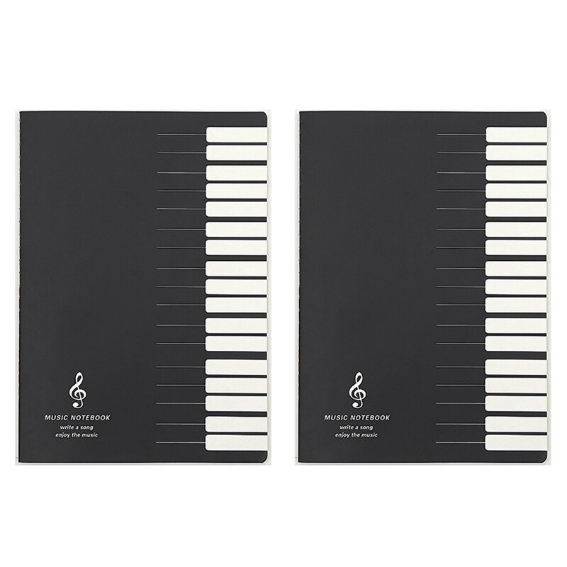 2X Five Lines Music Notes Notebook Music Tab Staff Stave Notebook: Default Title