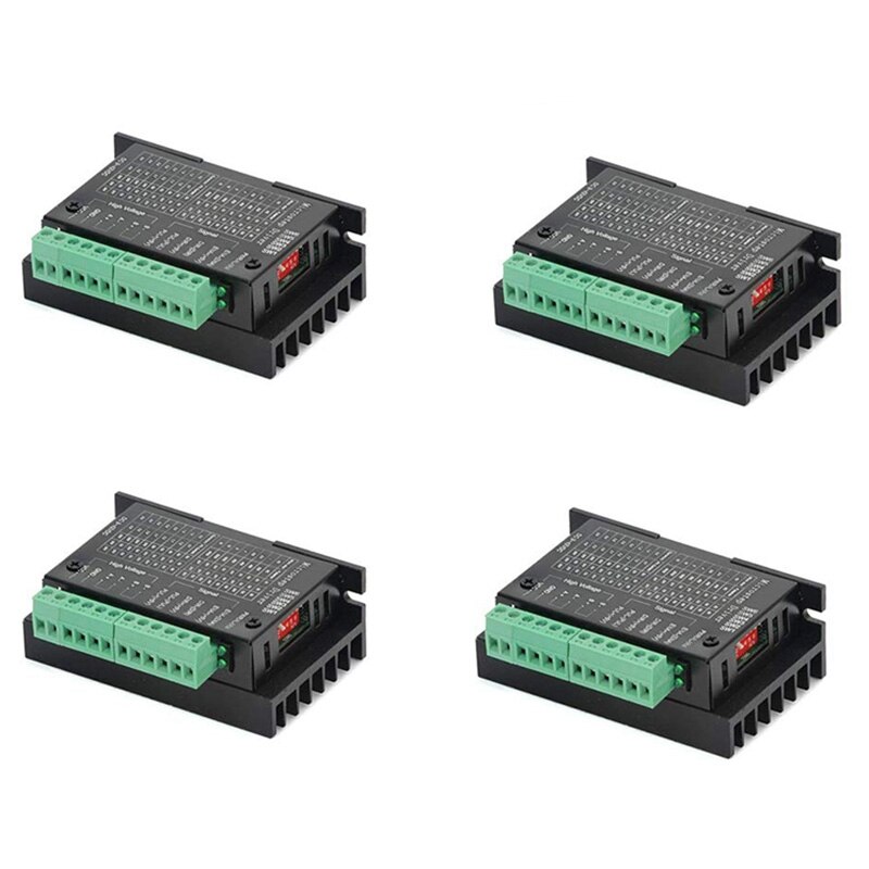 4 Pack TB6600 4A 9-42V Stepper Motor Driver CNC Controller, Stepper Motor Driver Nema Tb6600 Single Axes Two Phase Hybrid Steppe: Default Title
