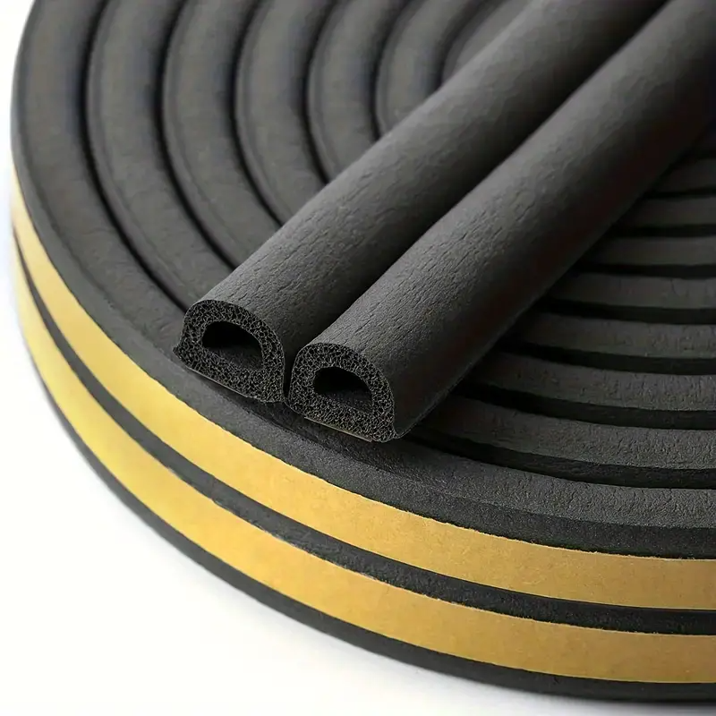 Weatherproof sealing strip for doors and windows, self-adhesive window sealing strip type d for doors, soundproof foam, sealed collision strip: Sky blue
