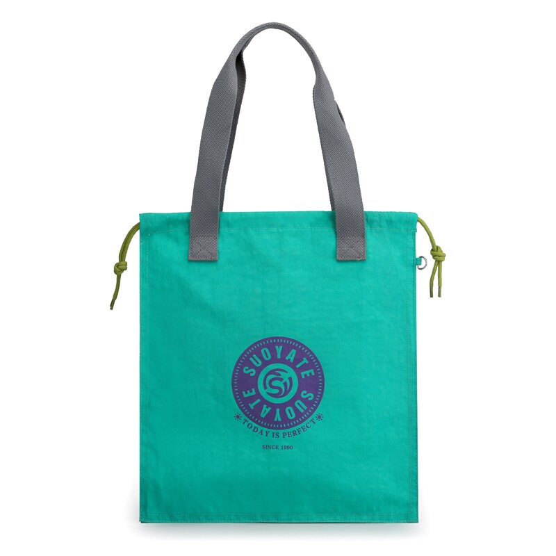 Lässig Frauen Kordelzug dauerhaft Stoff Weibliche Handtasche Prettry Stil Mädchen Schulter Tasche Einkaufstasche Sack: Grün