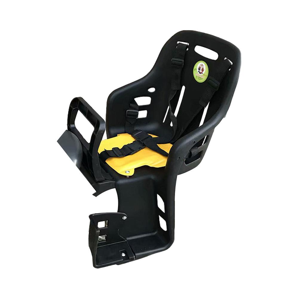 Comfortable Bicycle Mounted Child Carrier Bike Seat Outdoor For Children Toddlers Kids: Black