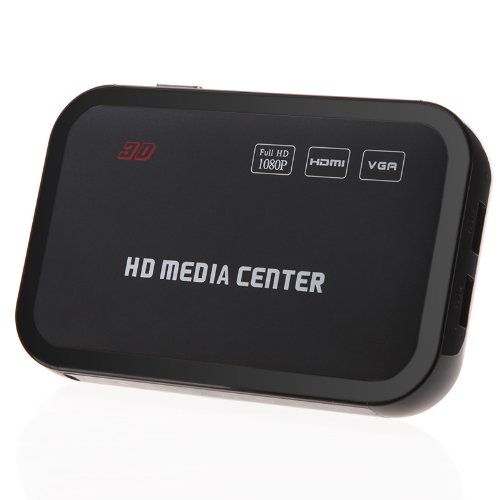 Fuld  hd 1080p medieafspiller center rm/rmvb/avi/mpeg multimedie videoafspiller med hdmi ypbpr vga av usb sd/mmc port fjernbetjening: Default Title