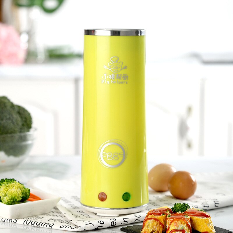 Automatic Egg Roll Maker DIY Electric Egg Cooker Boiler Kitchen Multifunctional Egg Omelette Sausage Machine 220V 140W: green