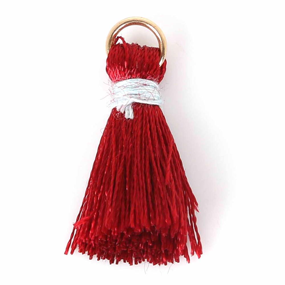 20mm 100 /zak zijden mini kwastjes bedels sieraden maken bevindingen materialen bevindingen & componenten materiaal 18 kleuren: Bourgondië