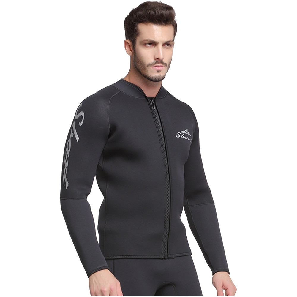 5 Mm Neopreen Wetsuit Jas Rits Lange Mouwen Wetsui... Grandado