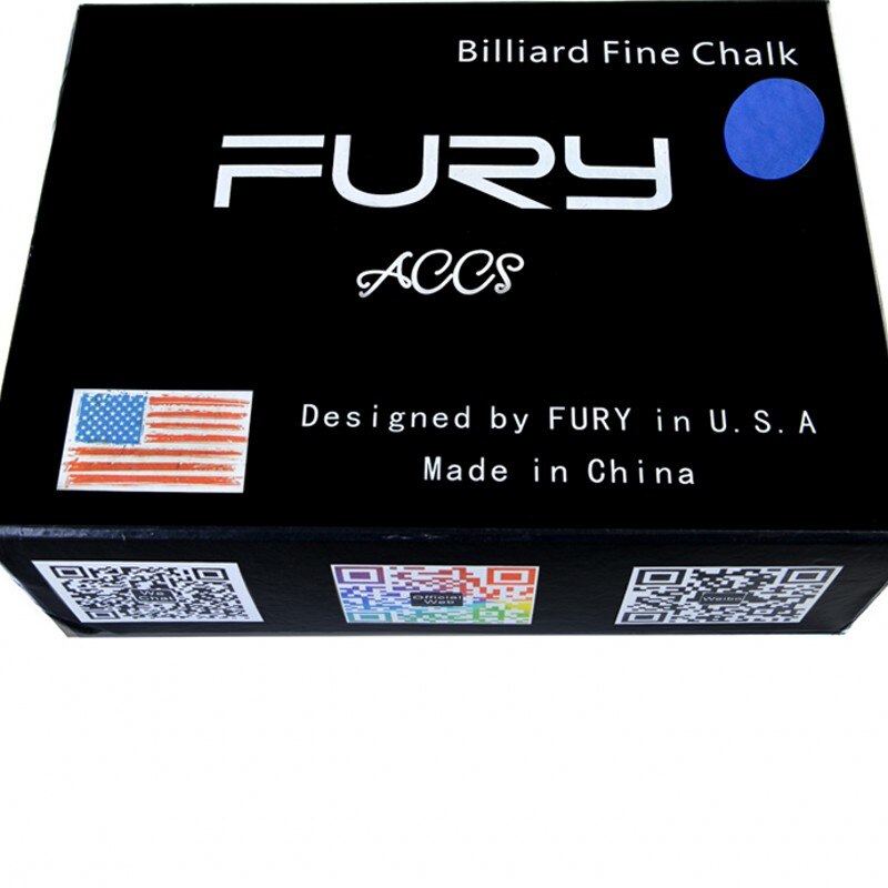 Fury pool cue billard oliekridt /4 stk / pakke blå kridtbillard tilbehør
