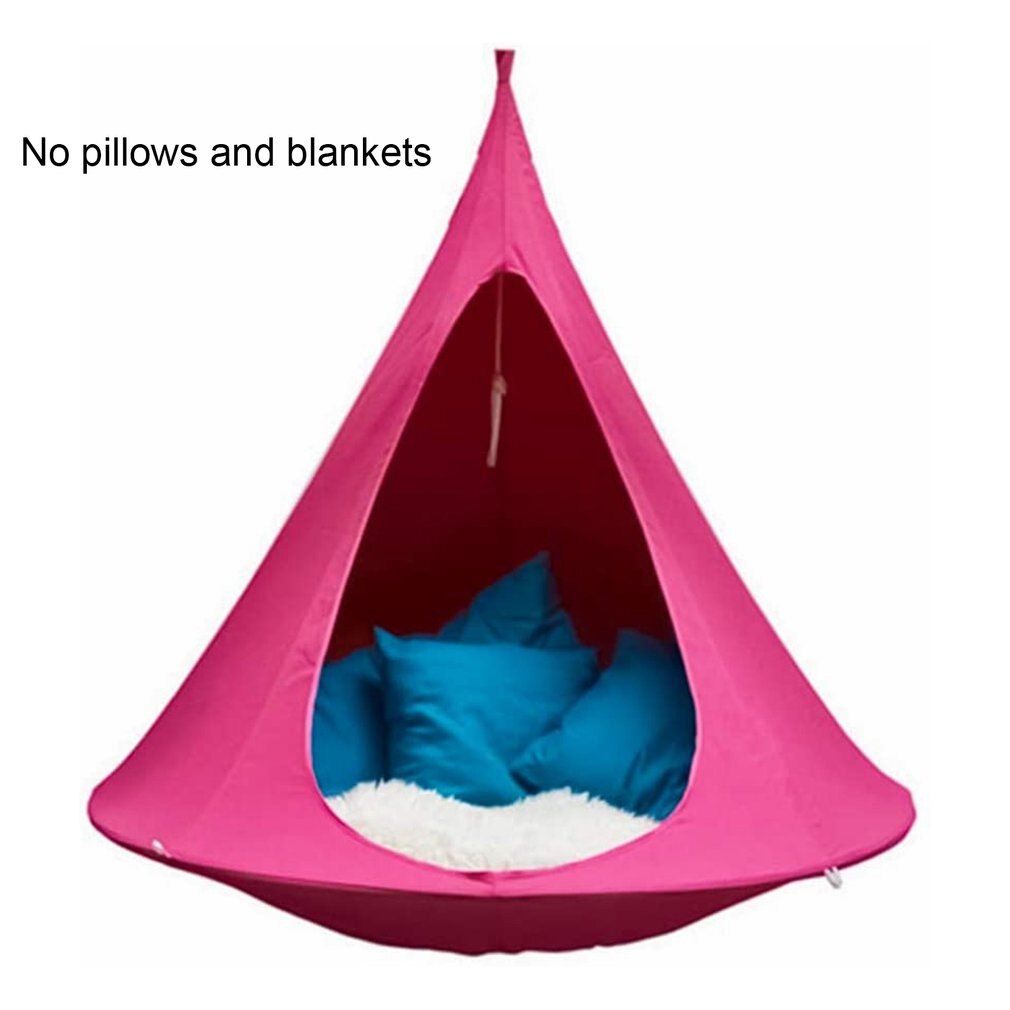 100*130cm/100*110CM Flying Saucer Lightweight Portable Nylon Hammock for Backpacking Camping Essentials Camp Travel Tools: 01 dark pink