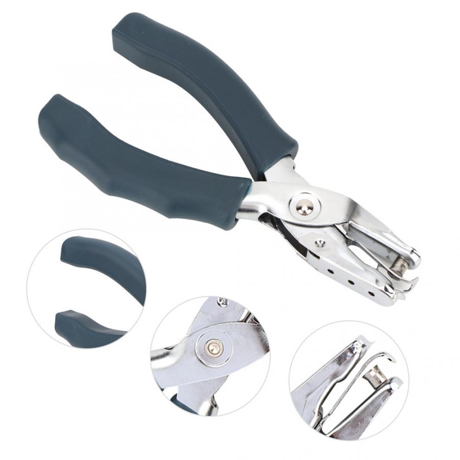 1PC School Office Metal Single Hole Puncher Hand Paper Punch Handheld Single Hole Scrapbooking Punches 8 Sheets Slot Puncher