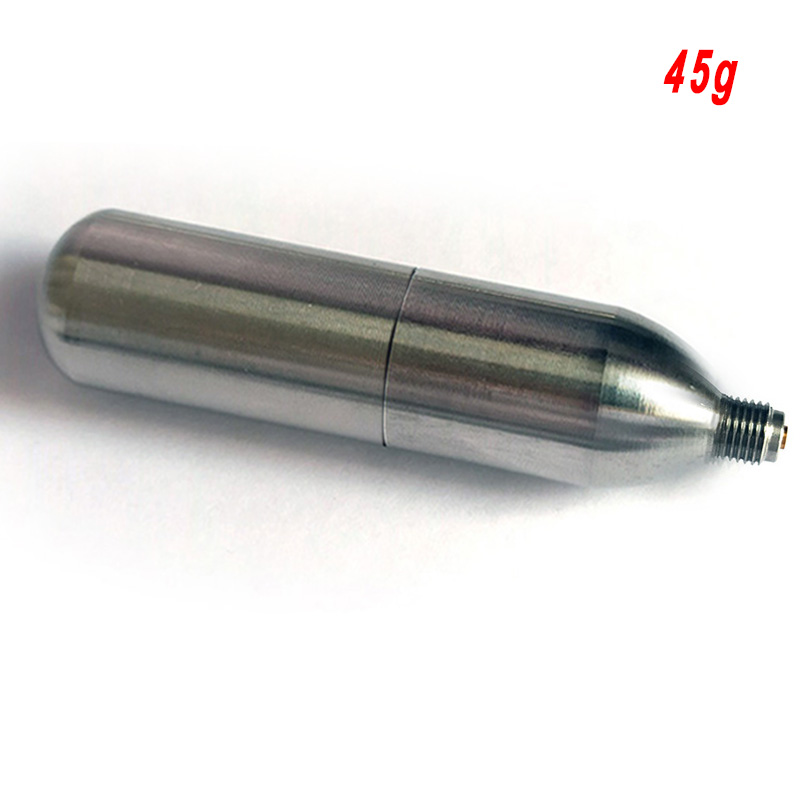 3/8-24unf 24g 45g 33g cartuchos de CO2 cilindro recargable de acero inoxidable de alta presión para entrenamiento de oxígeno chaleco de rescate de buceo: Azul