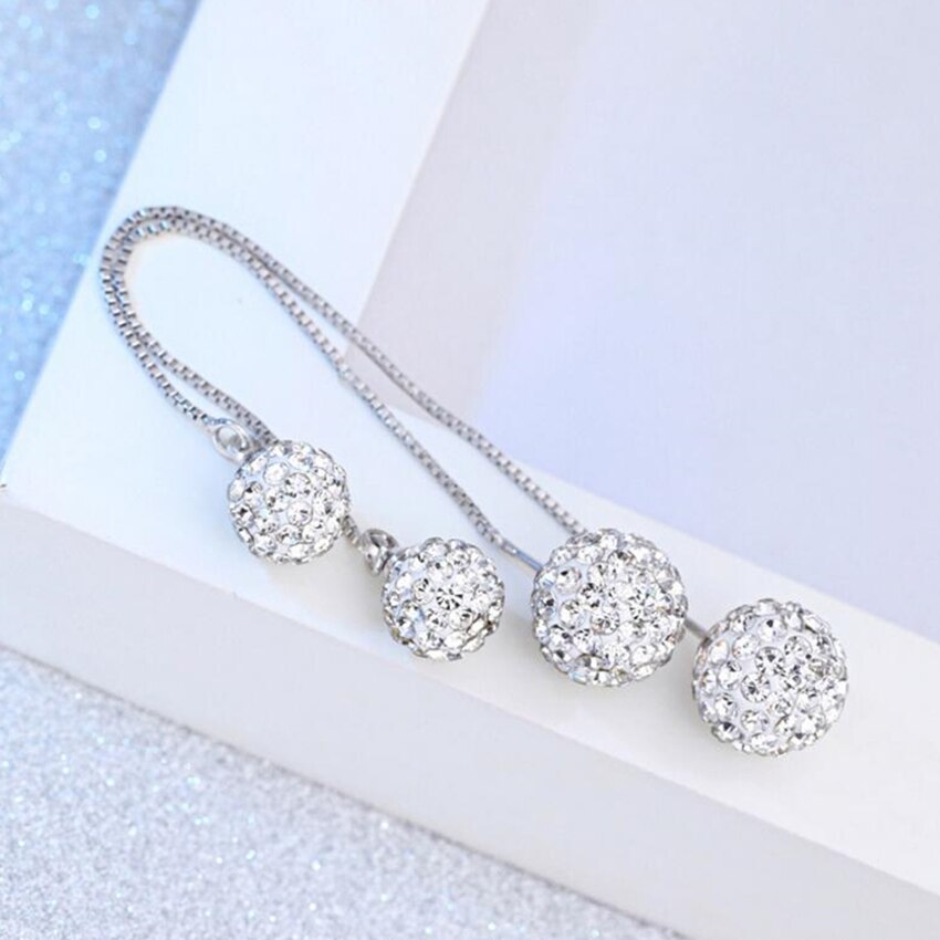 NEHZY 925 sterling silber neue frau Die neue damen draht ohrringe kristall ball voll von Shambhala lange abschnitt von schmuck