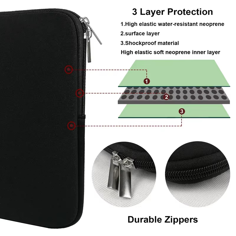 Laptop Bag Sleeve For Huawei Xiaomi Dell Lenovo Macbook Air 13 Case Pro 11 13 15 15.6 inch Cases Cover Laptop Accessorie