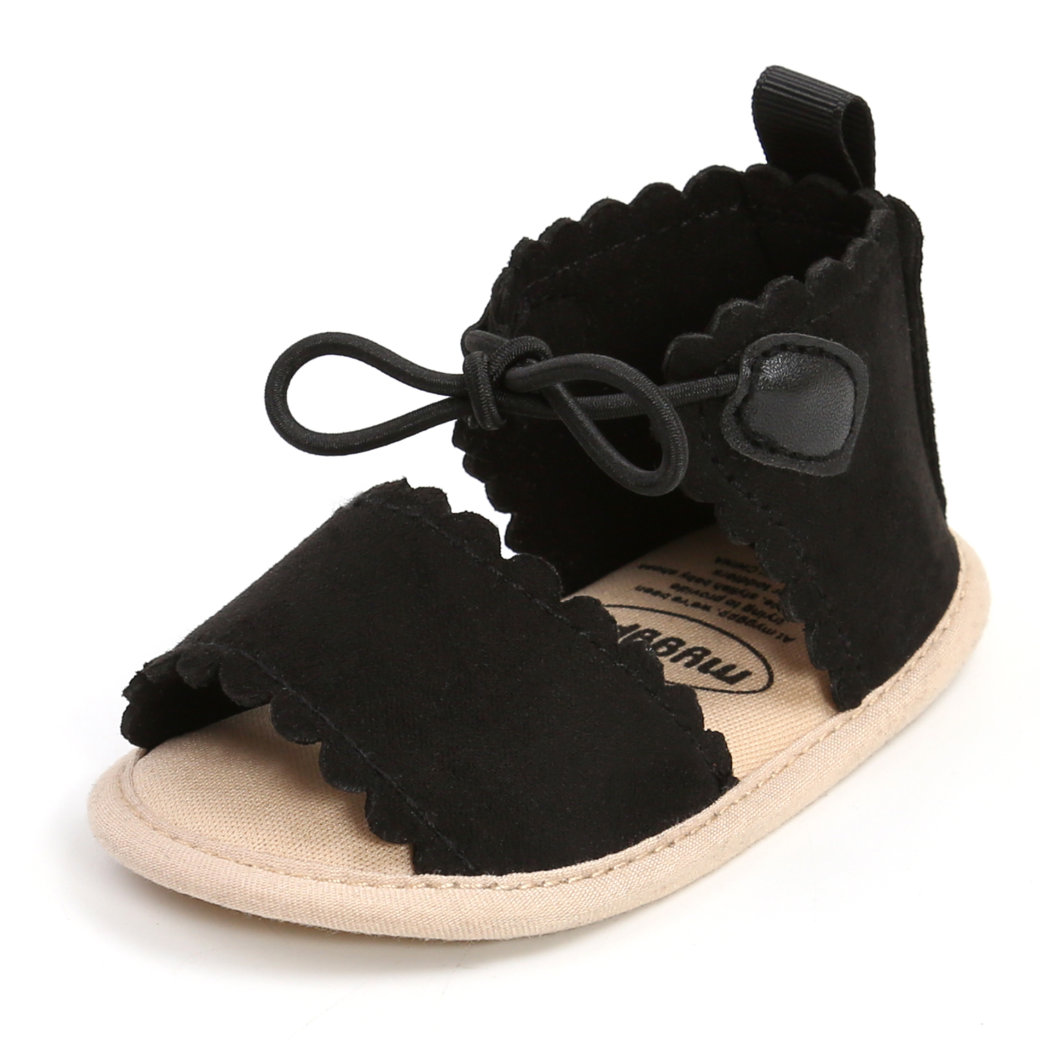 2021 Bow Baby Girl sandalo estate bambini ragazzi scarpe sandali neonati bambino 1 anno sandali in cotone bambino spedizione gratuita: black / 13-18 mesi