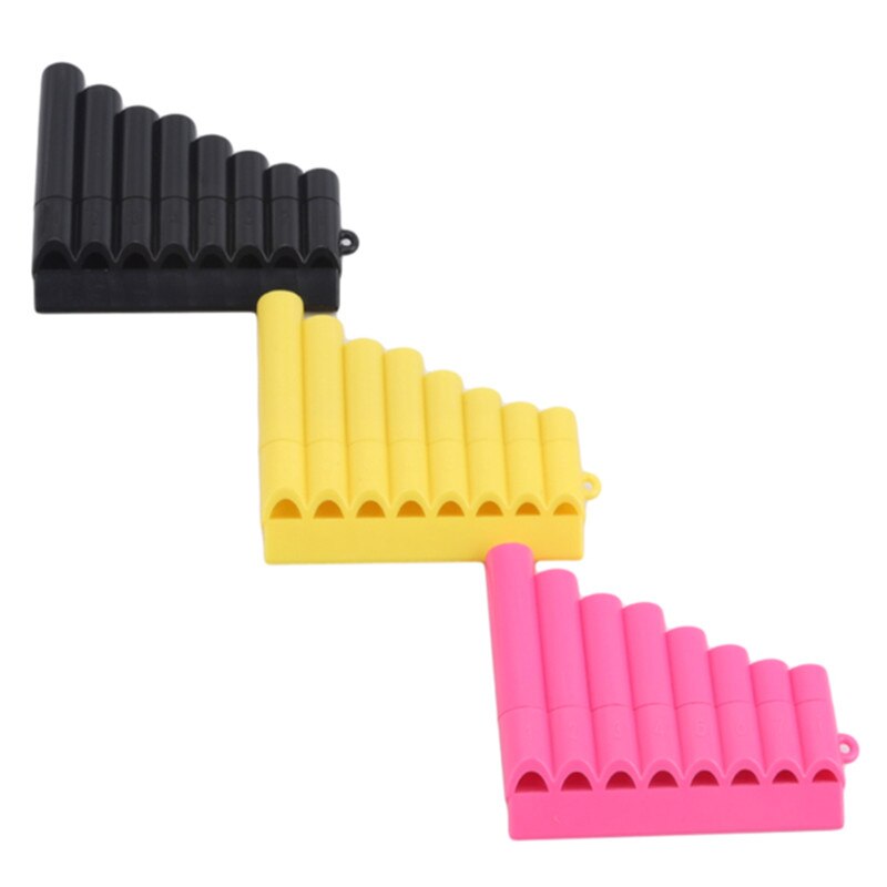 Träblås panflöjt 8 rör plastrad flöjt flauta panpipe handgjorda panflöjter flöjt barn musikinstrument