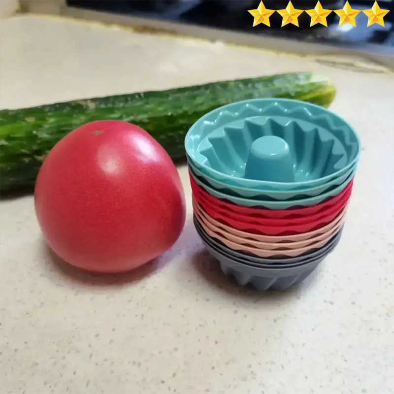 sales】12 non-stick silicone mini cake pans - perfect for fluted tube cake making and baking - easy to clean