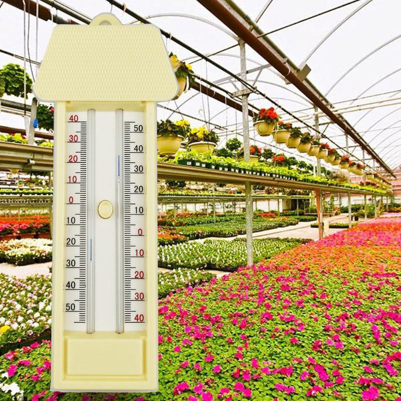 Greenhouse Max-Min Press Thermometer Traditional Temperature Monitor -40 to 50 Degree