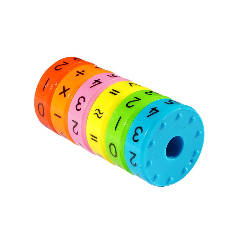 Cubo Cilíndrico Aritmético De Madera – Juguete Educativo Para Aprender Sumas, Restas, Multiplicaciones Y Divisiones (a Partir De 3 Años, Ideal Para Preescolar Y Primaria)