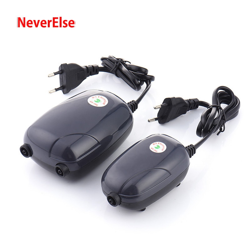 Aquarium Air Pump Compressor Aerator Single/Double Outlet + Accessories Air Bubble Stone Tube 3W/5W Fish Tank Pond Oxygen Pump