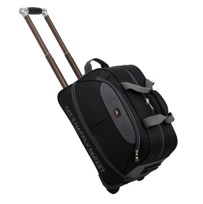 Rejse trolley tasker rejsetasker hjul rullende bagage tasker til rejser forretningskuffert til mænd kvinder hjul tasker rejsetasker: Sort 20 tommer