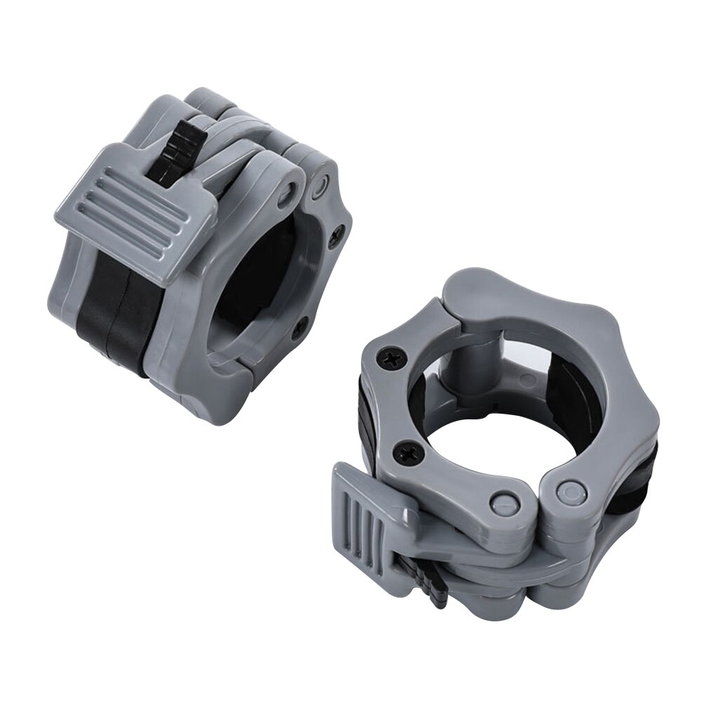 Bodybuilding halterklem clip veervergrendeling gewichtheffen halterhalsband voor eenvoudige veiligheid trainingsversieringen: Lichtgrijs