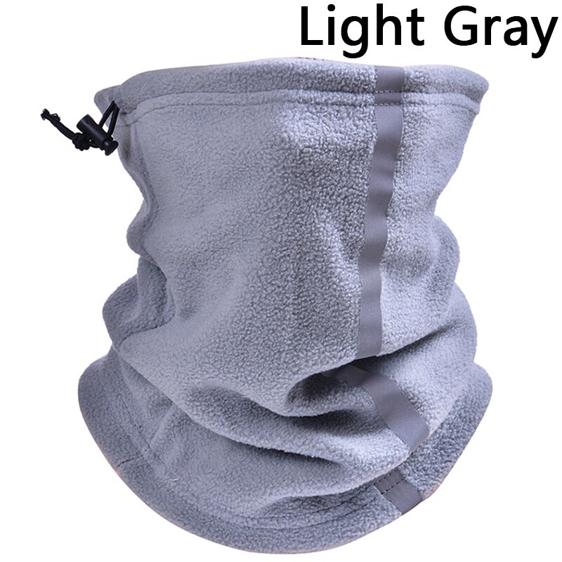 Polar Fleece Neck Buis Oor Warmer Vissen Schaatsen Running Sport Sjaal Gezichtsmasker Camping Halswarmer Warm Wandelen Sjaals: Light Gray