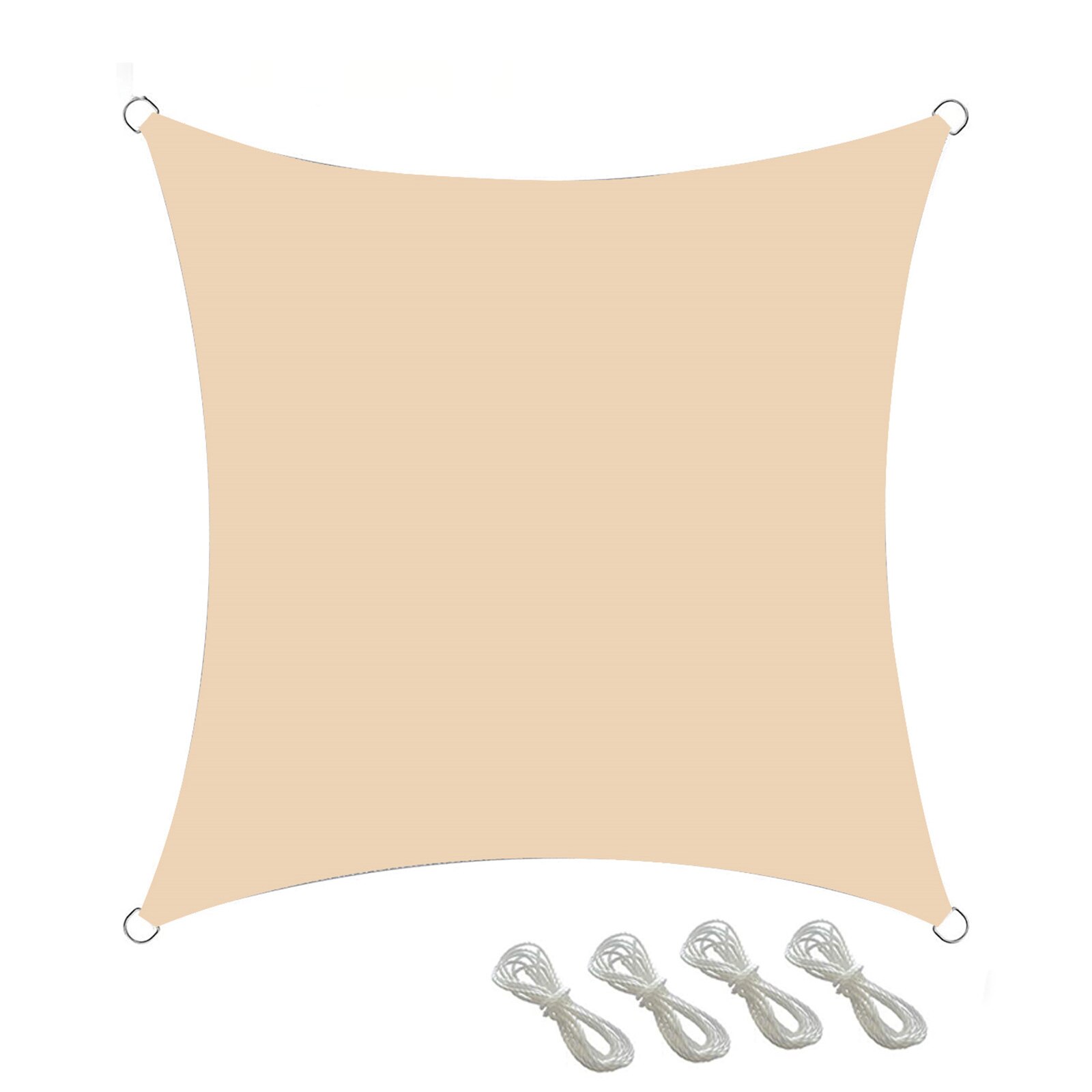 Waterproof Sun Shades Shade Sail Cloth Square Rectangle Garden Swimming Sun Shade Canopi Outdoor Camping Shades Sail Awning: Beige Square 2x2m