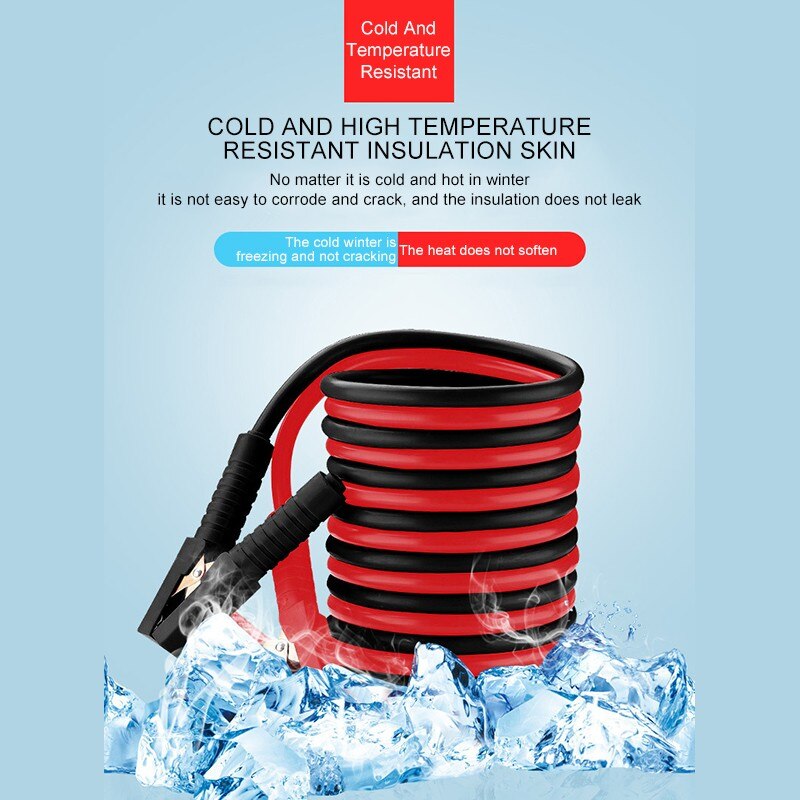 4M 2000 AMP Emergency Power Start Cable Booster Jumper Cable Heavy Duty Car Battery Jumper Booster Line Copper Wire