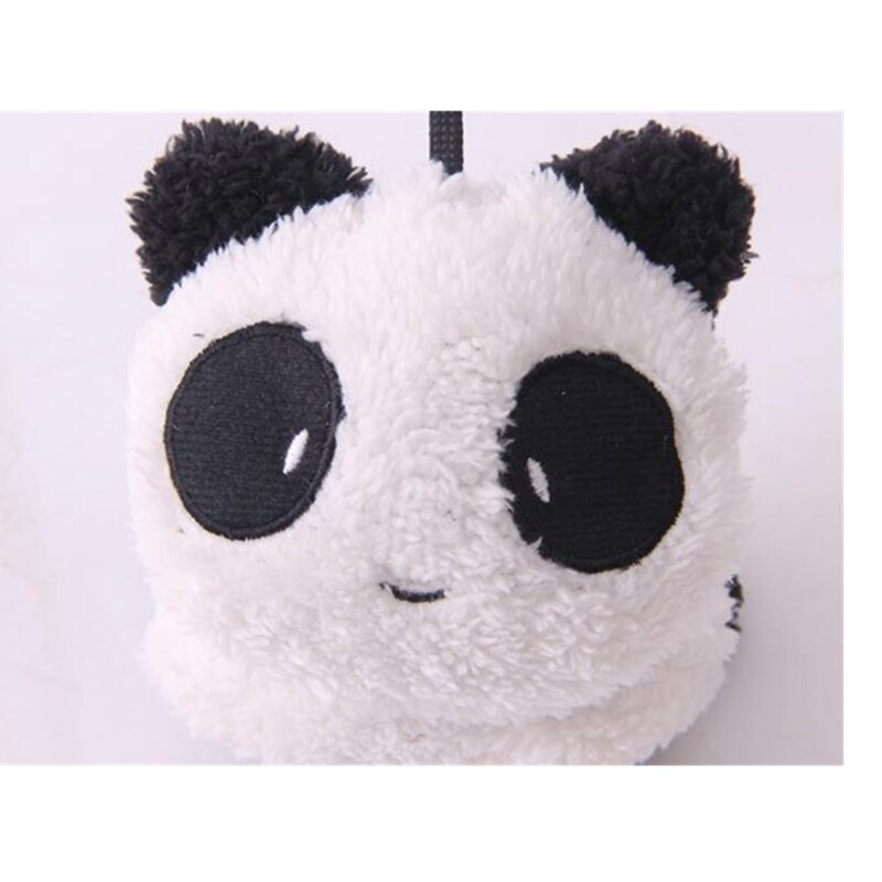VISNXGI Women Gilrs Black White Small Panda Pad Fluffy Ear Warmer Earmuffs Winter Cute Panda Ear Muff Warmer