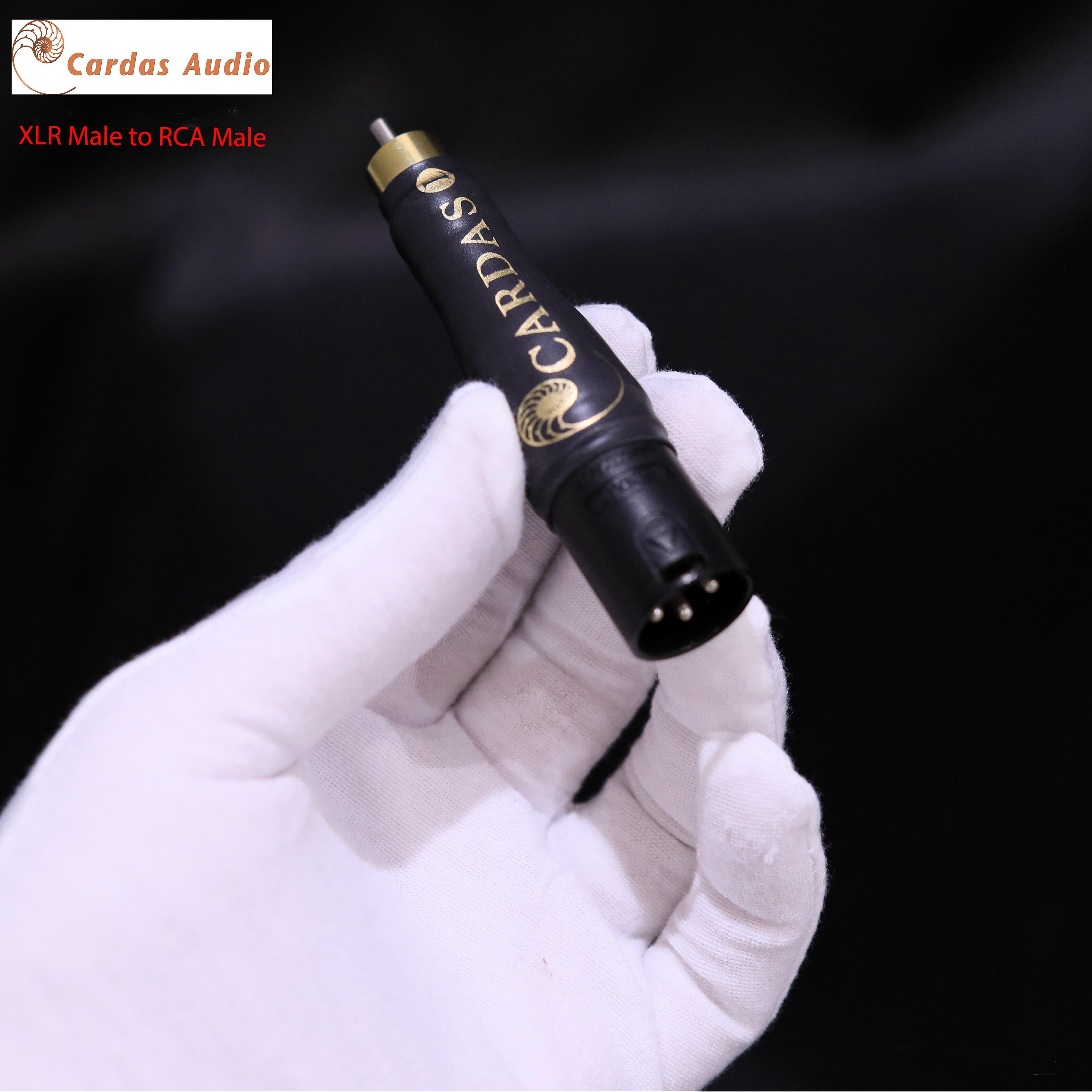 Cardas-adaptador de enchufe hembra a hembra, conector de Audio HIFI XLR macho a RCA macho,: RCA male-XLR male