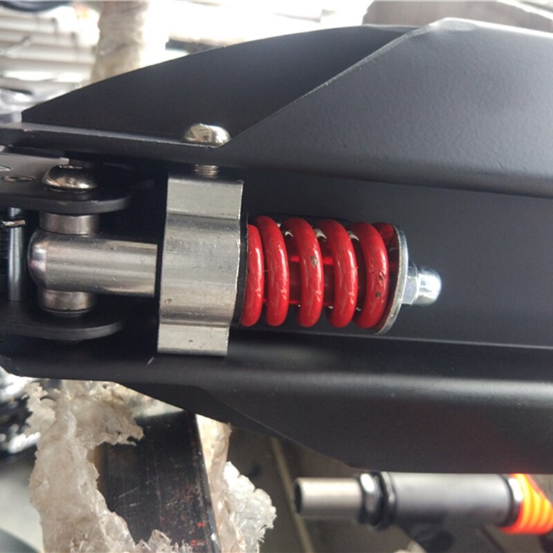 2 Pcs Bike Red+Silver Scooter Metal Rear Suspension Bumper Spring Shock Absorber Rear Shock Absorber Electric Scooter