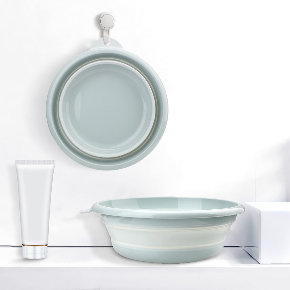 Portable PP Folding Laundry Tub Car Wash Bucket for Tourism Outdoor Fishing Camping Foldable Basin Save Space