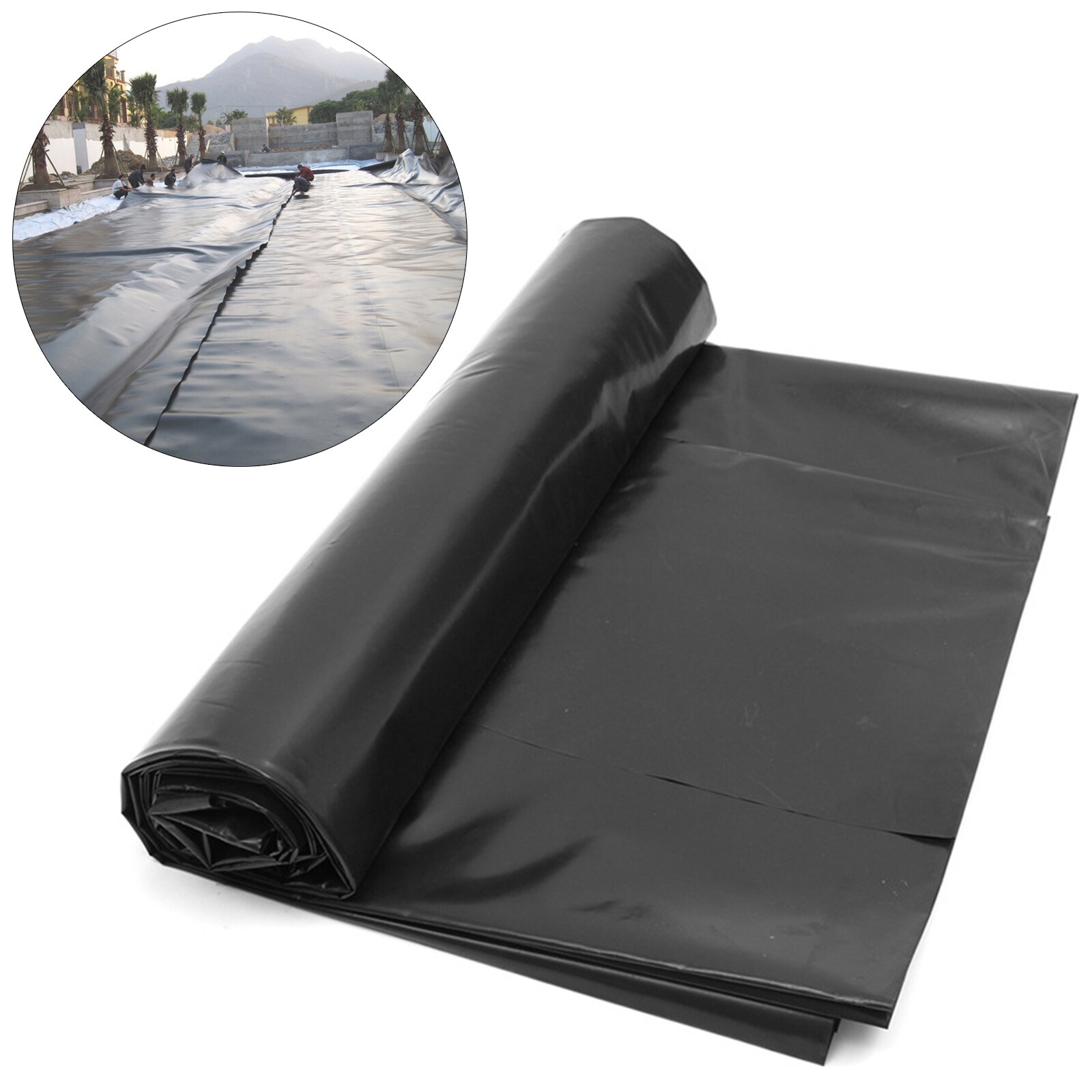 1.5X3M Hdpe Rubber Fish Pond Liner Dikker Landschapsarchitectuur Waterdichte Ondoordringbare Membraan Zwembaden Cover Zwembad Vijver Liners