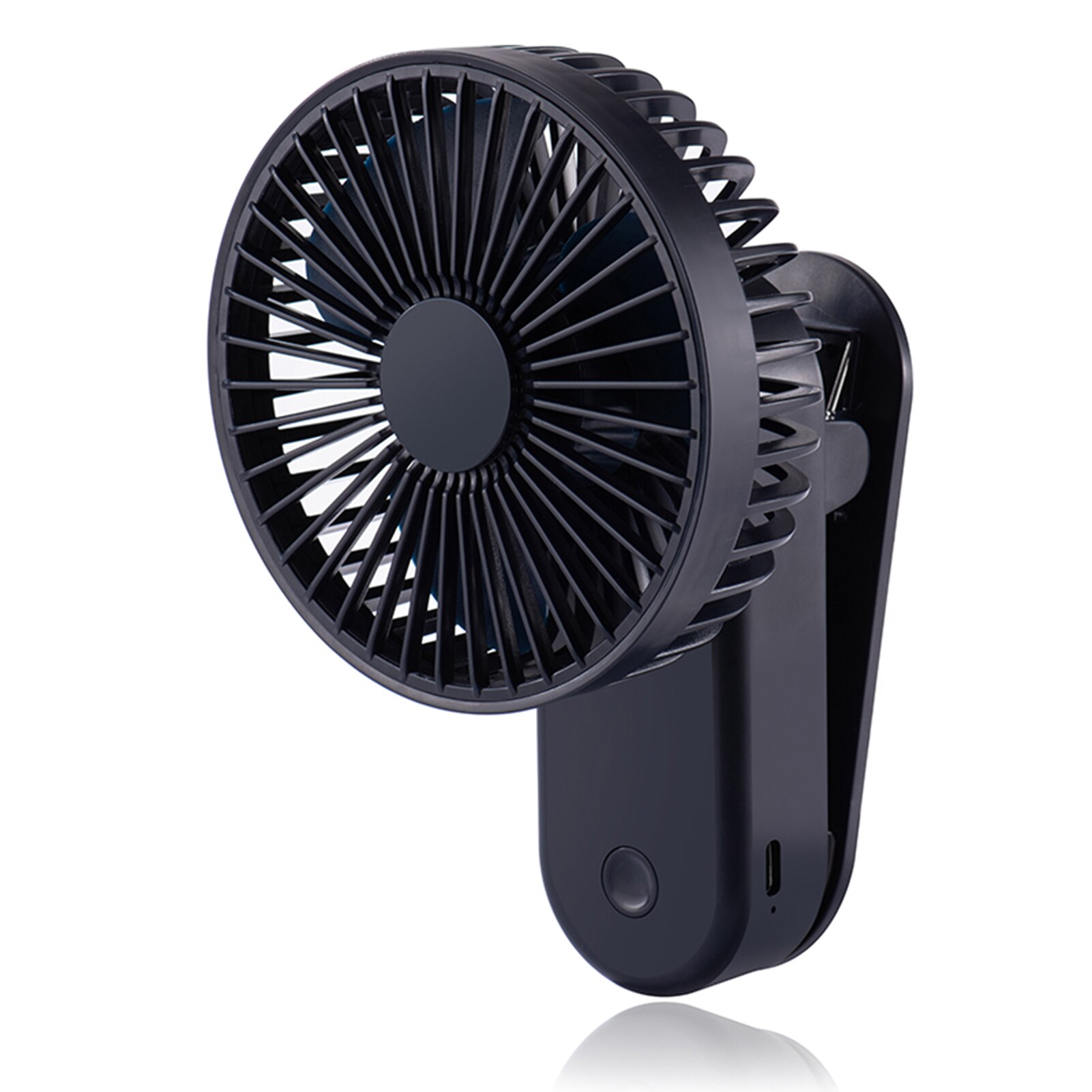 Usb Mini Wind Power Handheld Fan Clip Op Mini Bureau Ventilator 1200Mah Usb Draagbare Ventilator Met 3 Snelheden Leuke kleine Cooling Fans