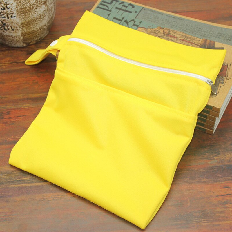 Bolsas de pañal reutilizable para bebés con cremallera doble bolsa húmeda/seca impermeable cochecito de pañales de tela húmeda colgando bolsa de neopreno de cubierta de pañal exterior